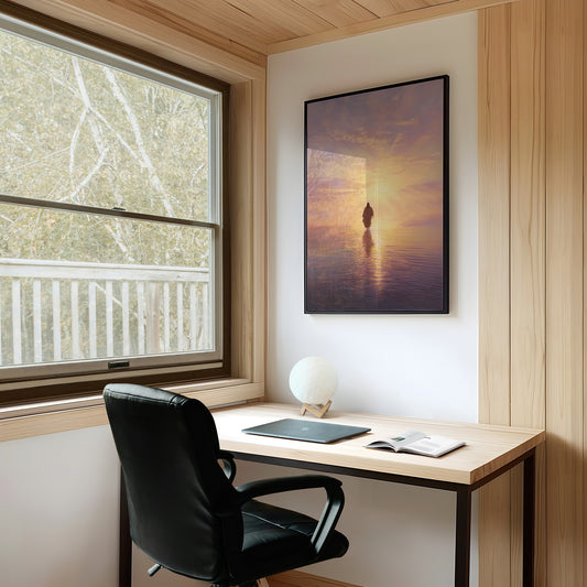 Solitary Path Into Golden Waters