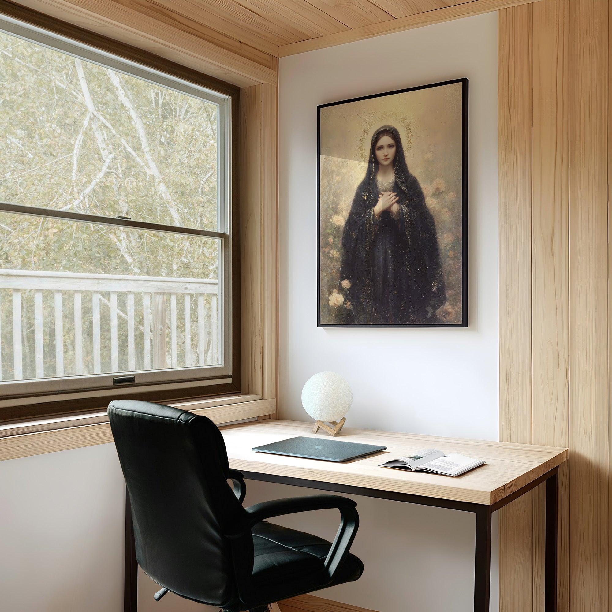 Sacred Light Upon Wooden Table