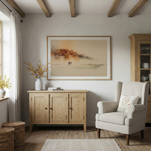 Travelers In Morning Mist