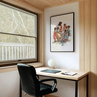 Watercolor Stories On Sunlit Wood