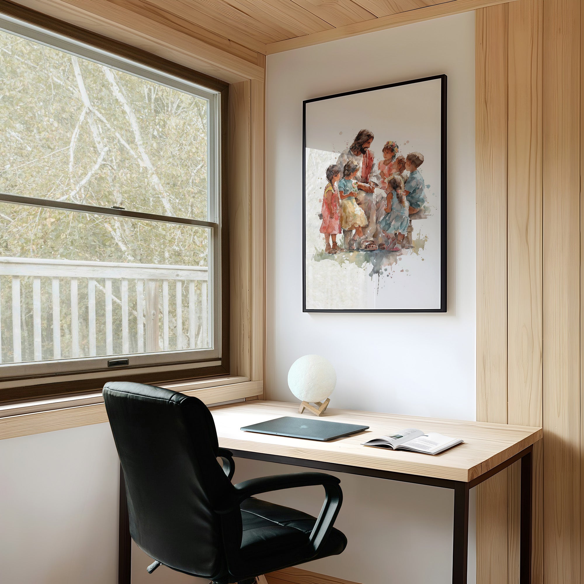 Watercolor Stories On Sunlit Wood