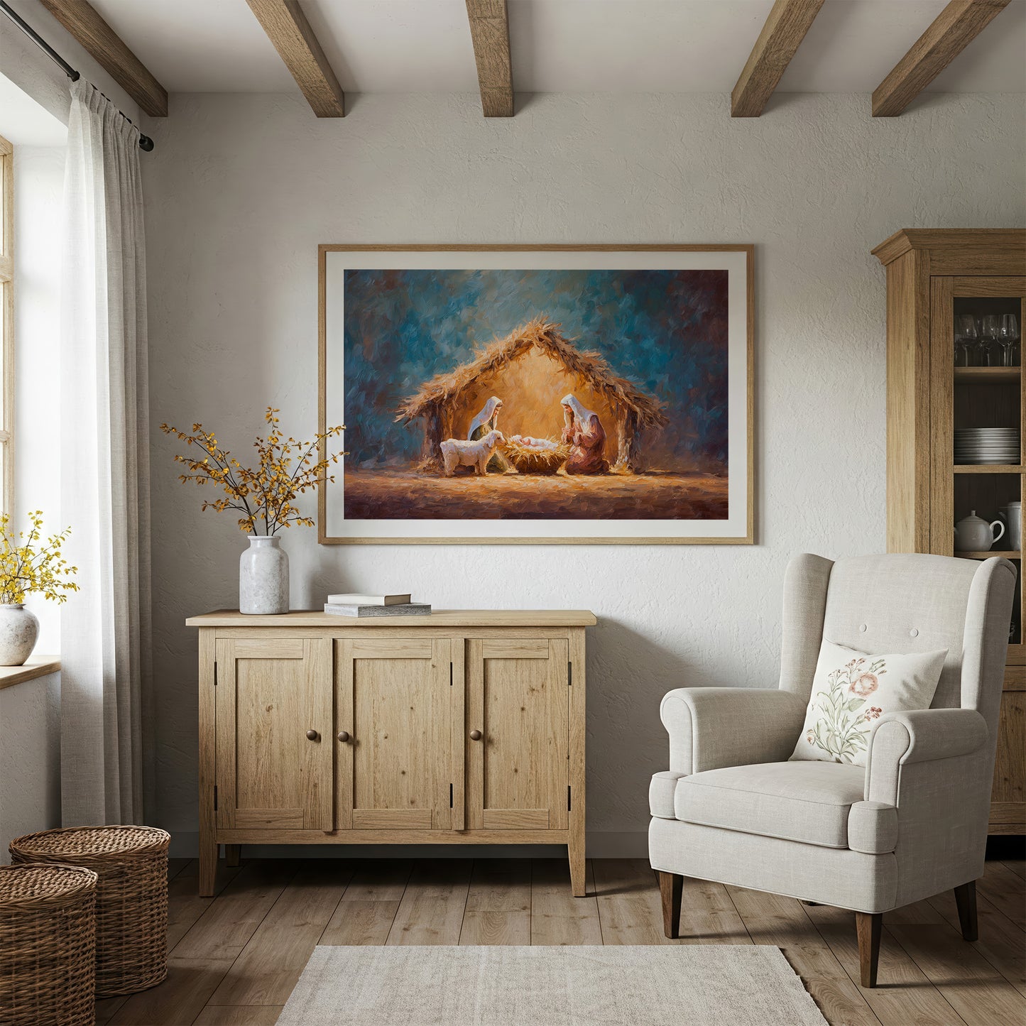 Sacred Light Among Humble Straw