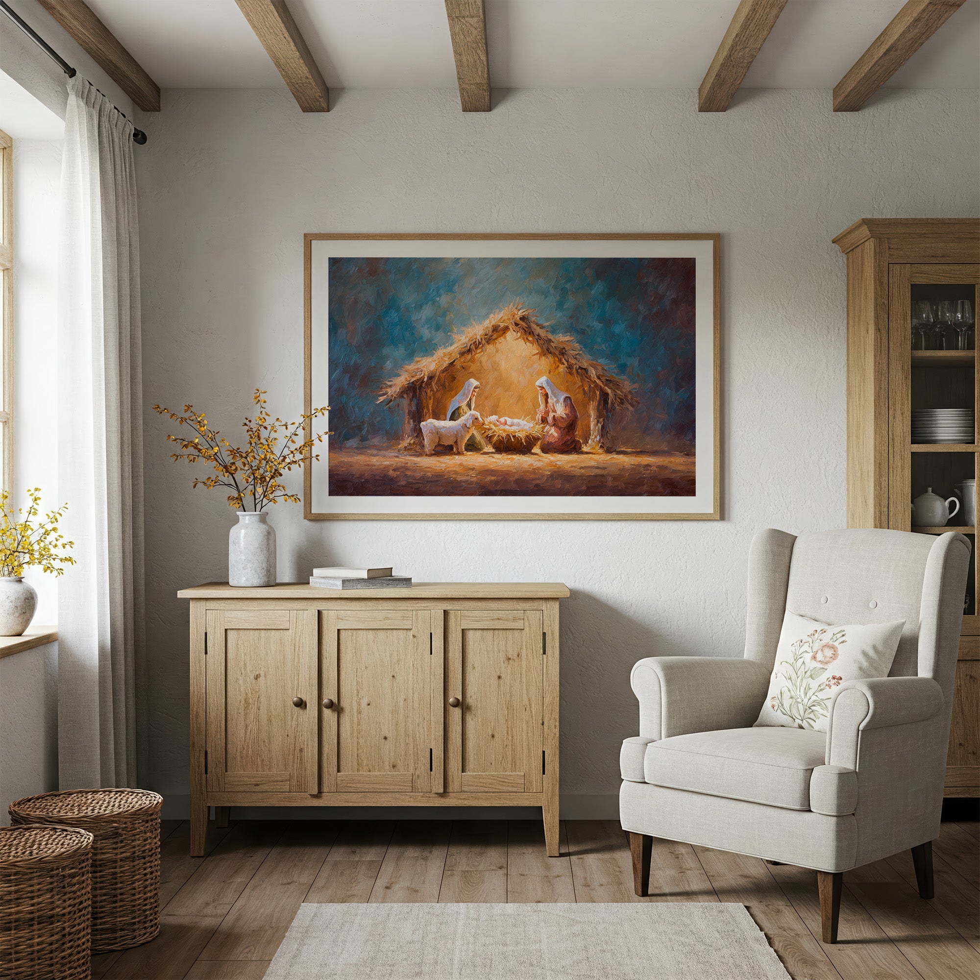 Sacred Light Among Humble Straw