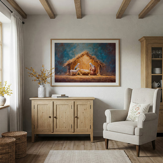 Sacred Light Among Humble Straw