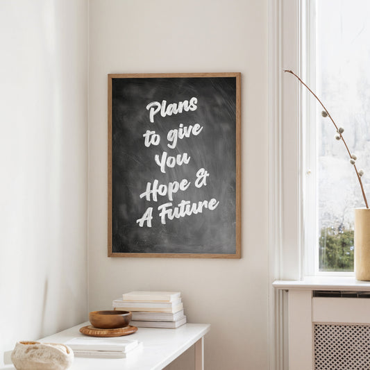 Promises Written On Blackboard Canvas