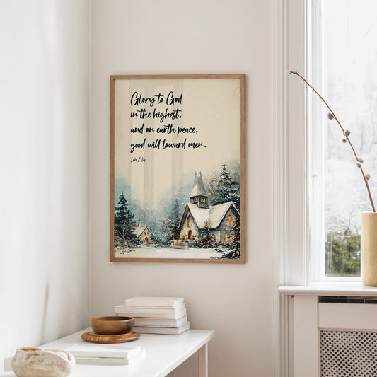 Winter Verse On Wooden Table