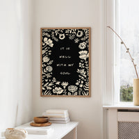 Floral Affirmations Frame Inner Peace