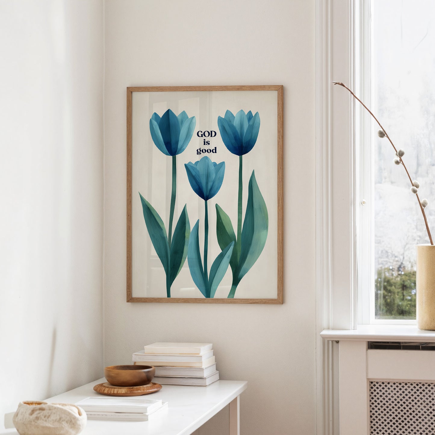 Blue Tulips Carry Simple Truth