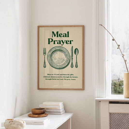 Grace Before Wooden Table Gatherings