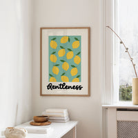 Citrus Symphony On Mint Canvas