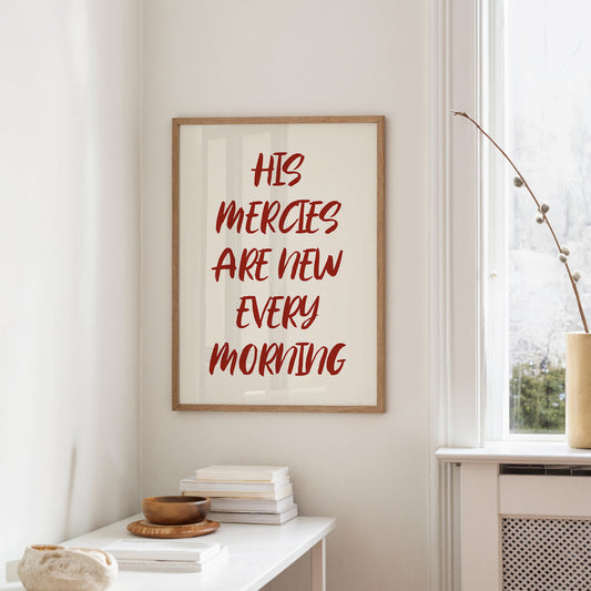 Crimson Words On Ivory Canvas