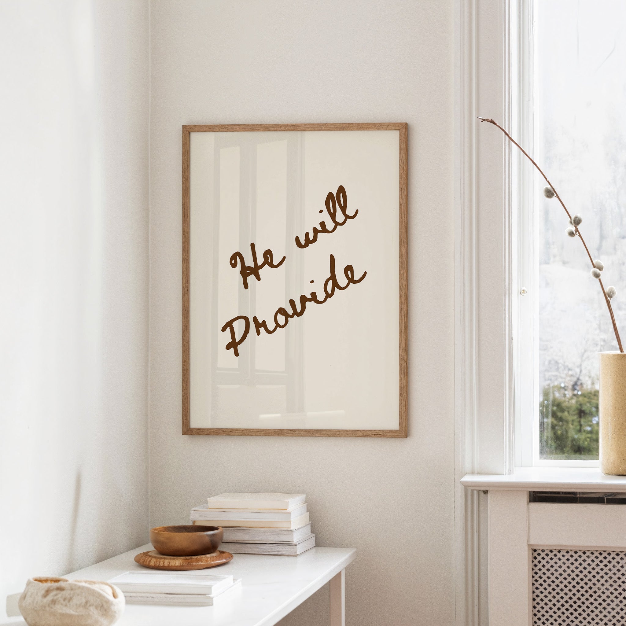 Coffee Words On Cream Canvas