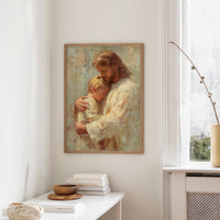 Tender Embrace in Warm Brushstrokes