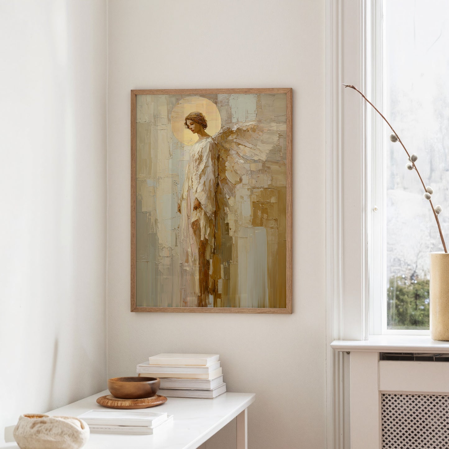 Ethereal Guardian in Golden Light