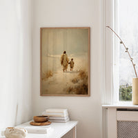 Ethereal Journey Through Amber Mist