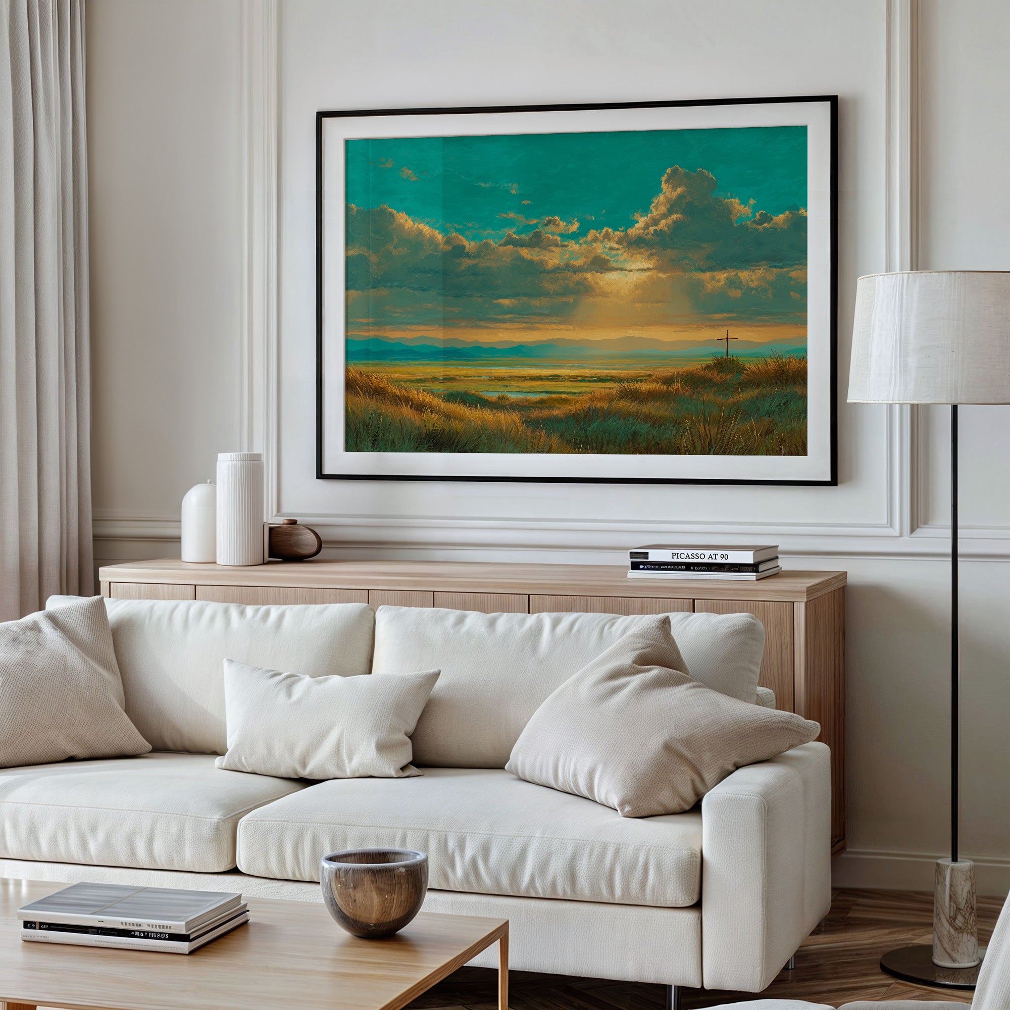 Emerald Skies Over Sacred Plains