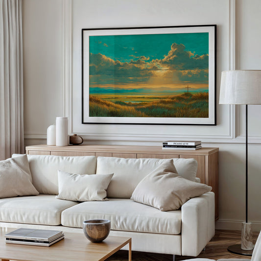 Emerald Skies Over Sacred Plains