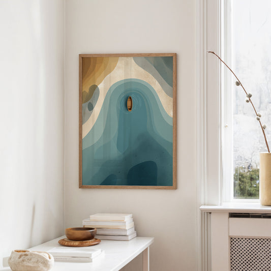 Solitude Adrift in Turquoise Canyons