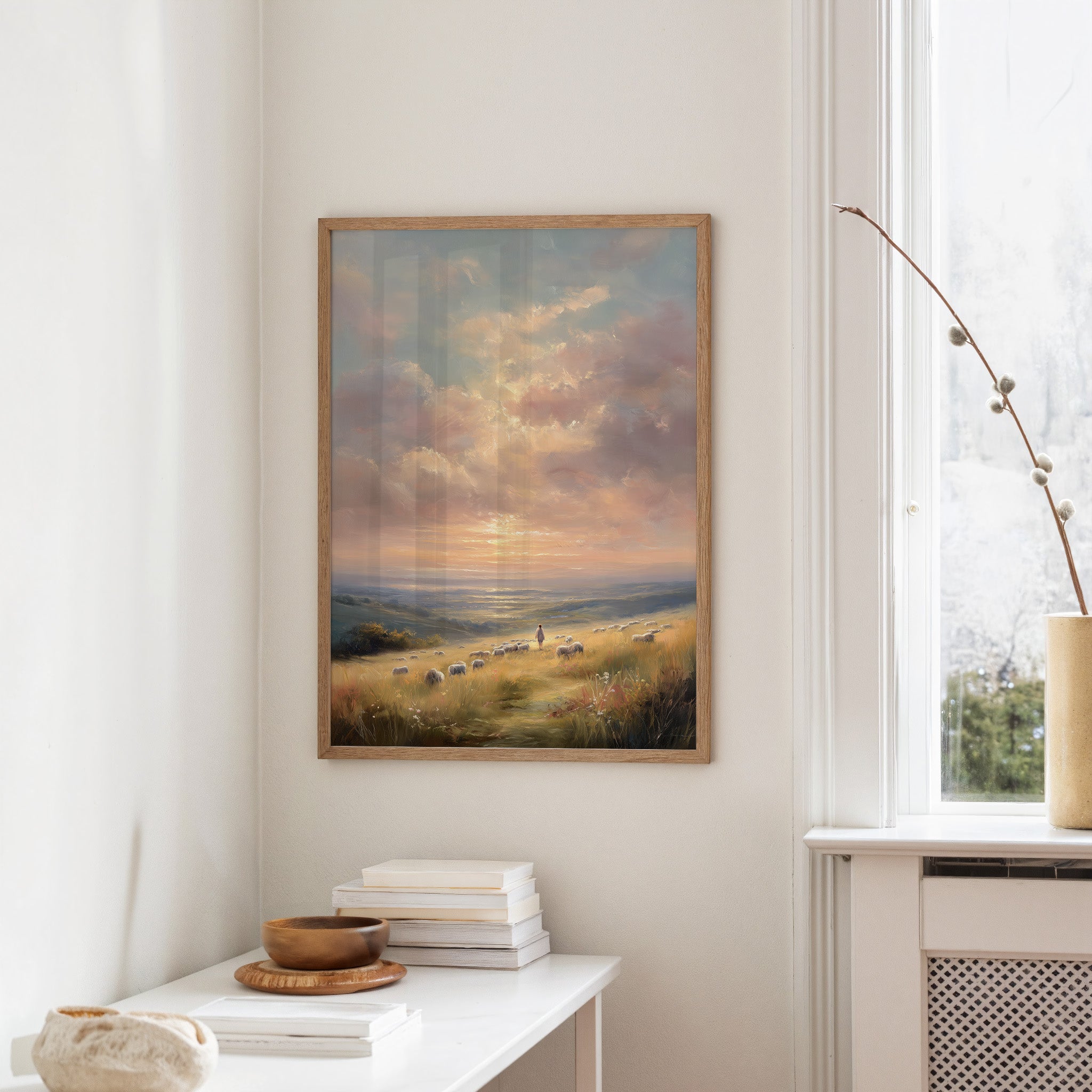 Shepherd's Solace Under Pastel Skies