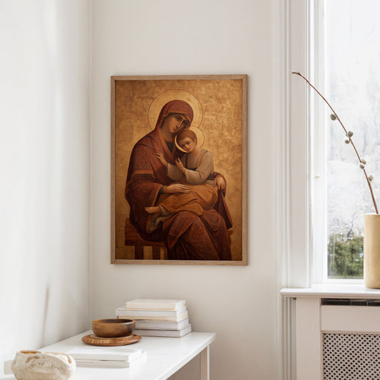 Sacred Embrace in Golden Radiance