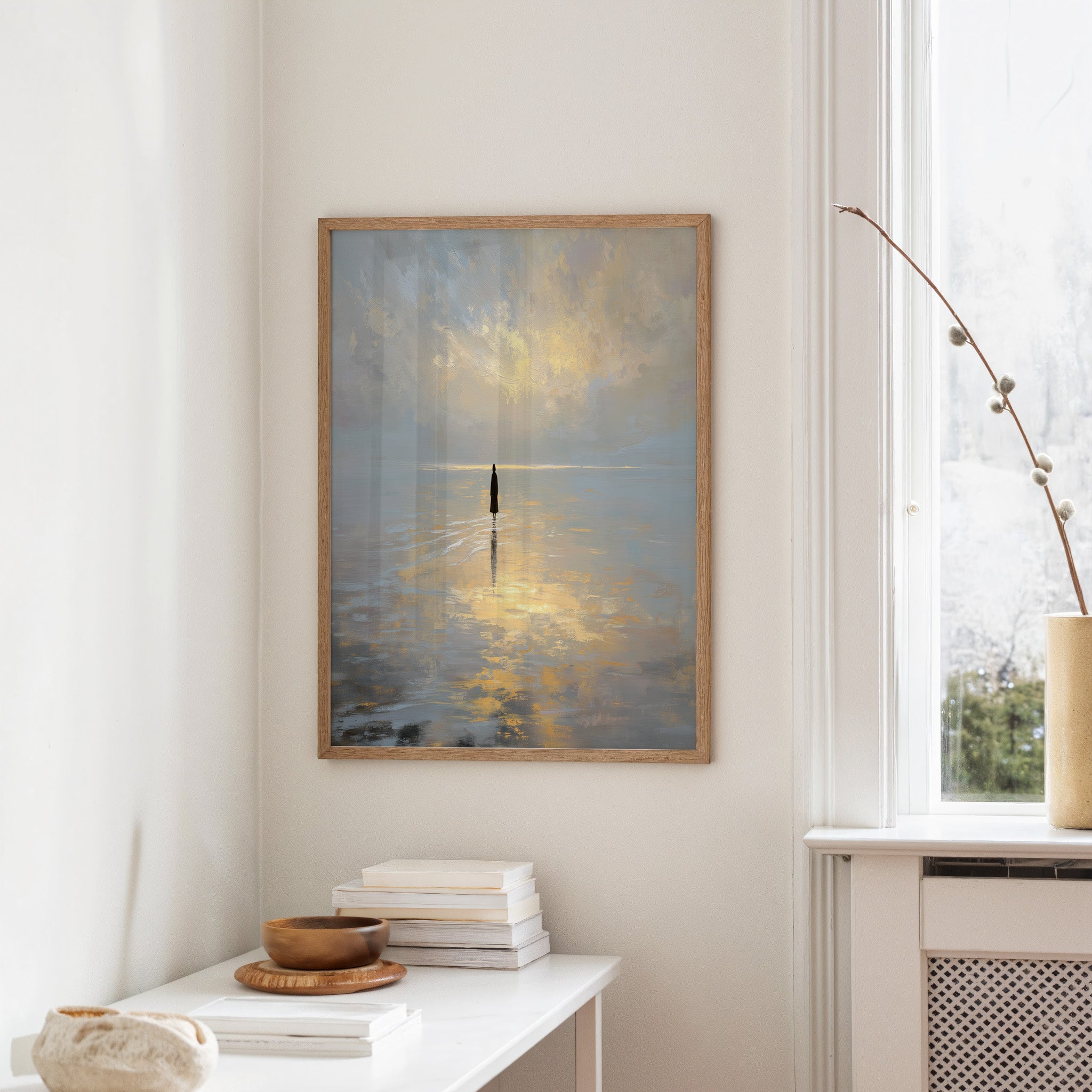 Solitude Walks Upon Golden Waters