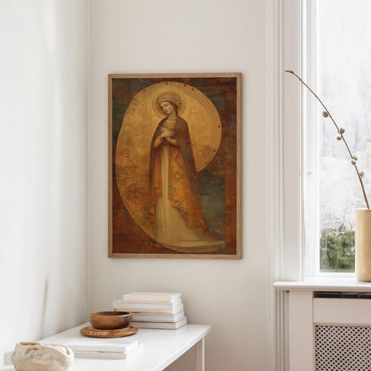 Gilded Devotion in Contemplative Silence
