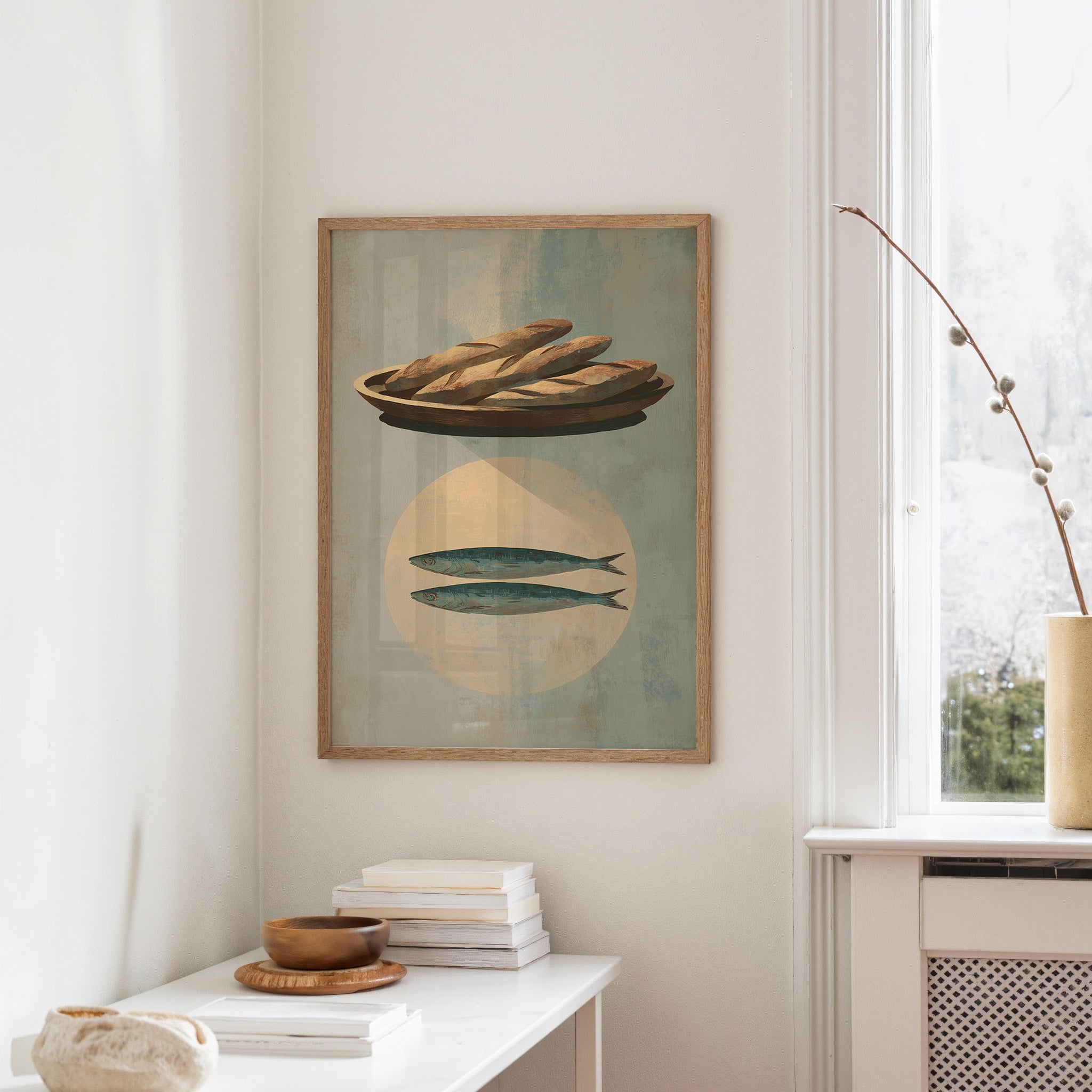 Rustic Feast: Bread and Fish in Harmony