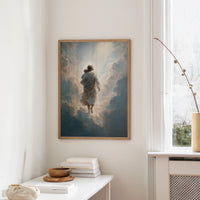 Celestial Journey Through Parted Clouds