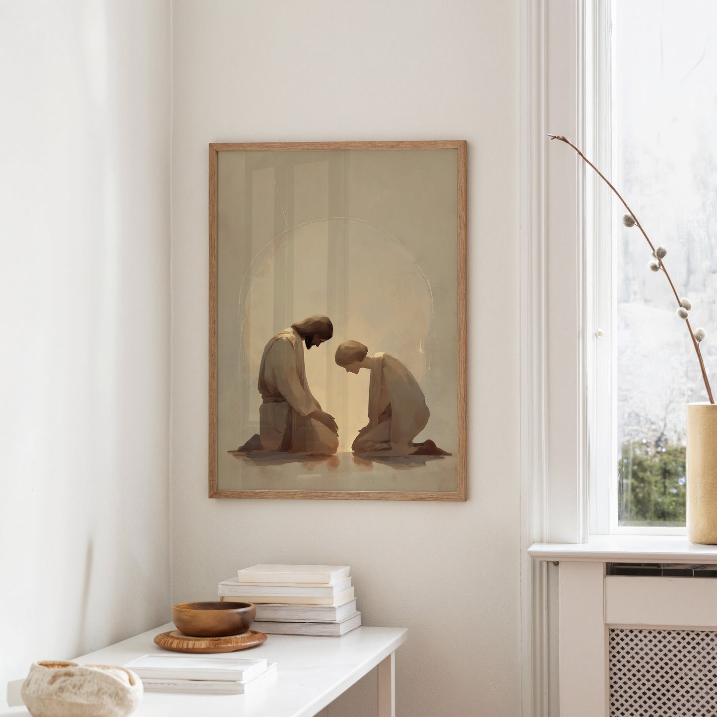 Sacred Moment in Golden Light