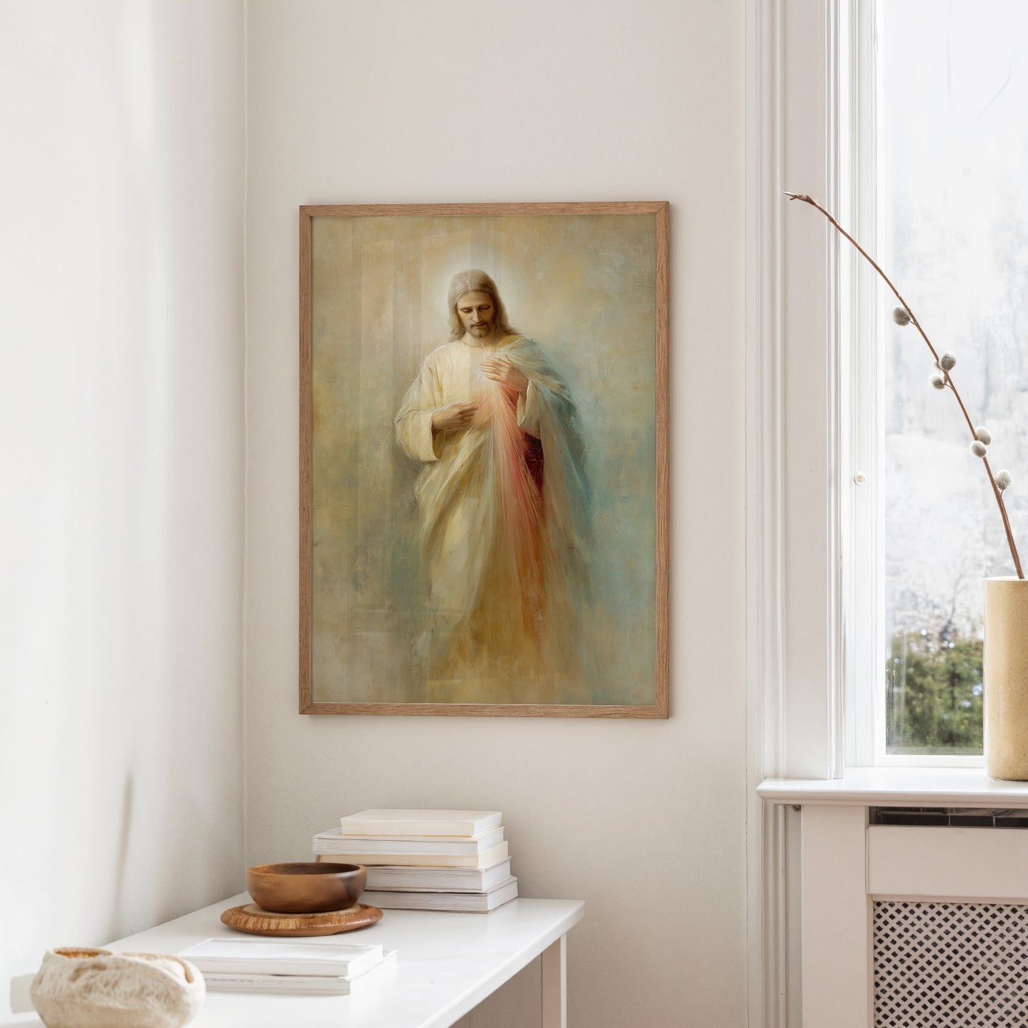 Divine Radiance Emanates From Sacred Heart