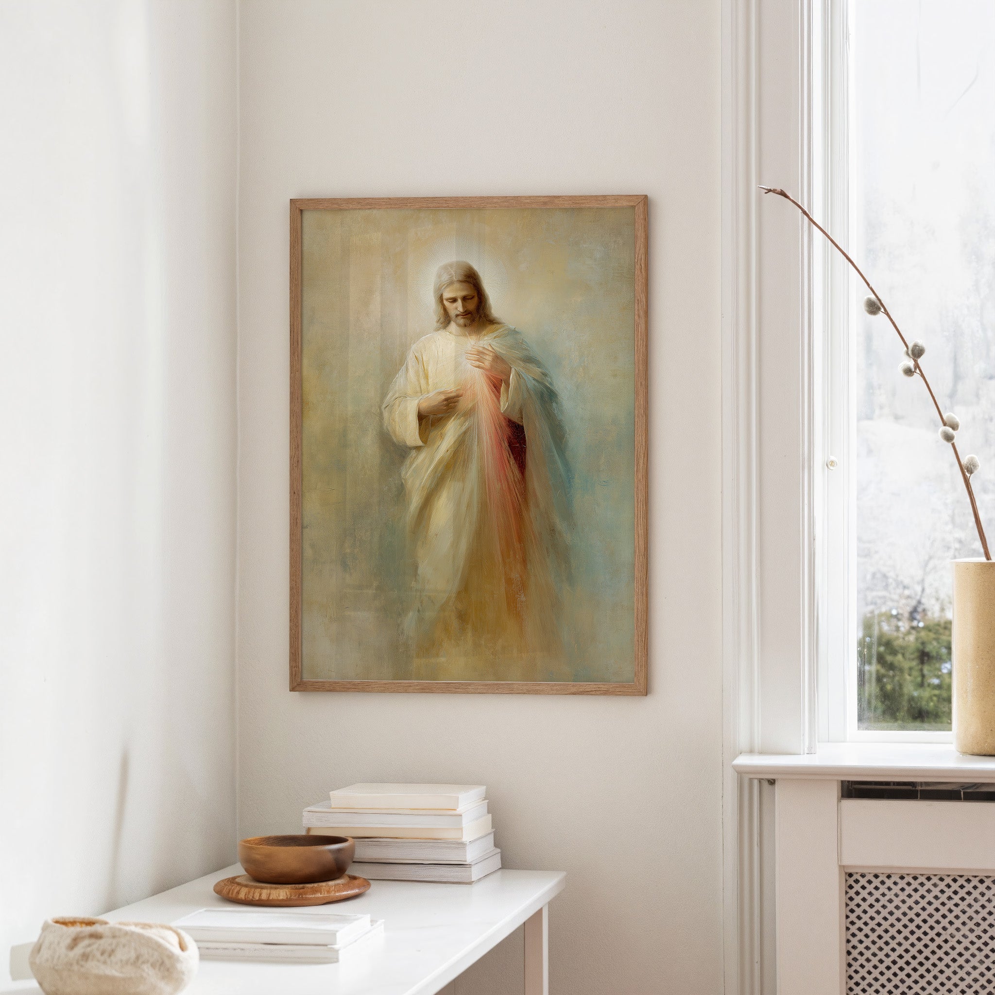 Divine Radiance Emanates From Sacred Heart