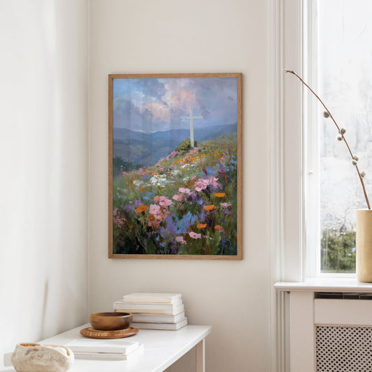 Sacred Summit Blooms Under Pastel Skies