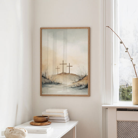 Three Crosses Stand in Sacred Silence