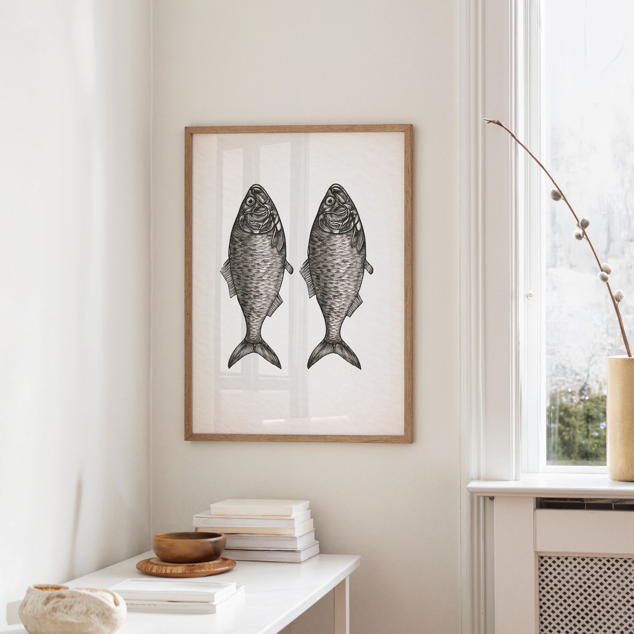 Mirrored Catch: Anatomical Fish Study