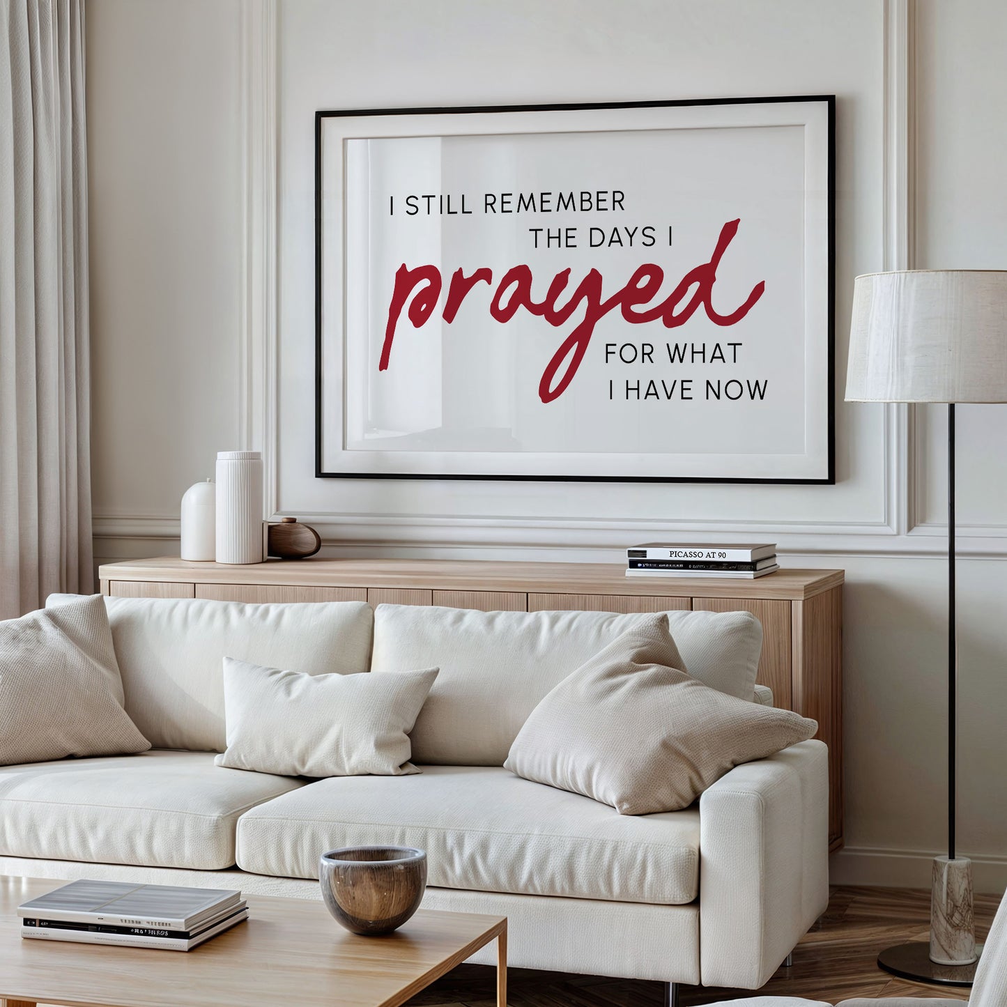 Crimson Gratitude In Modern Typography