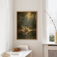 Divine Radiance Illuminates Forest Sanctuary