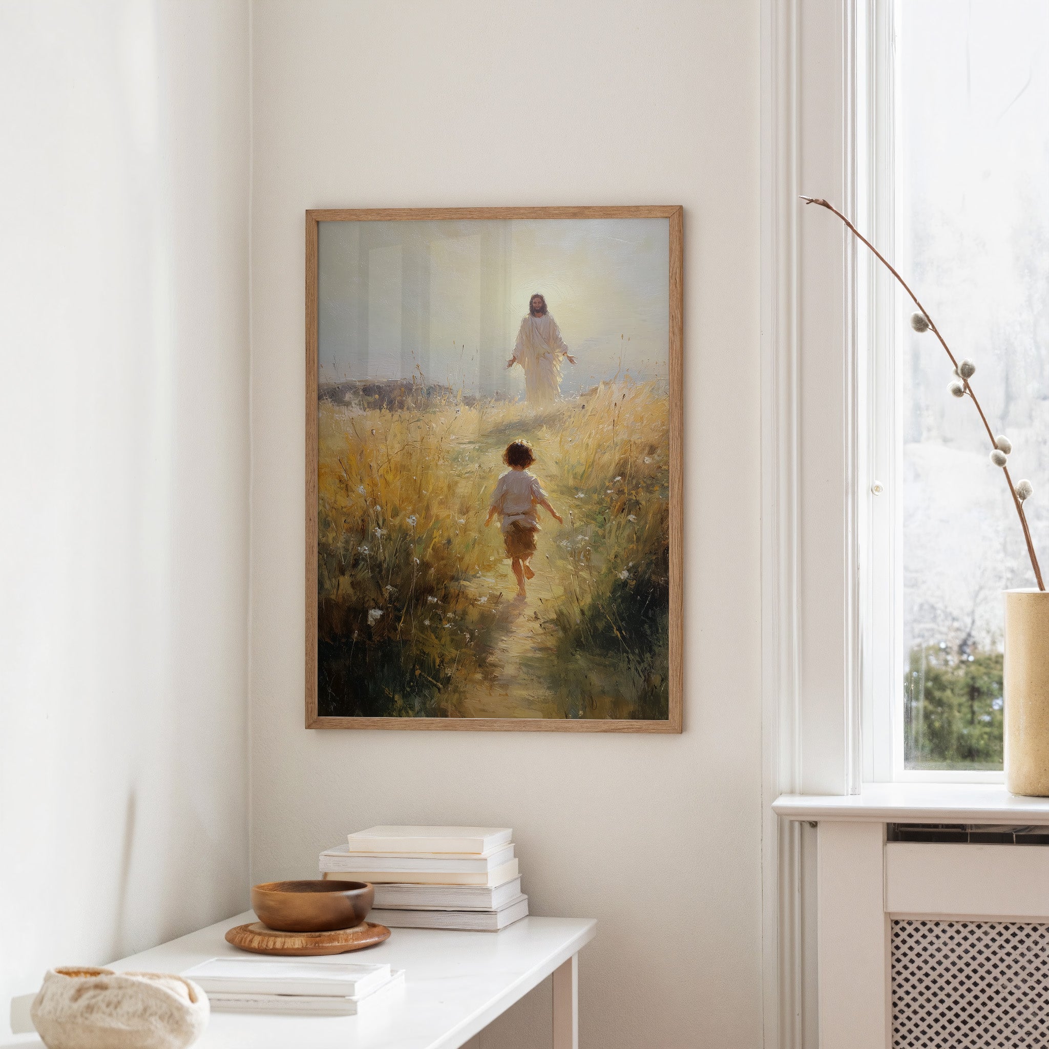 Divine Encounter in Golden Fields