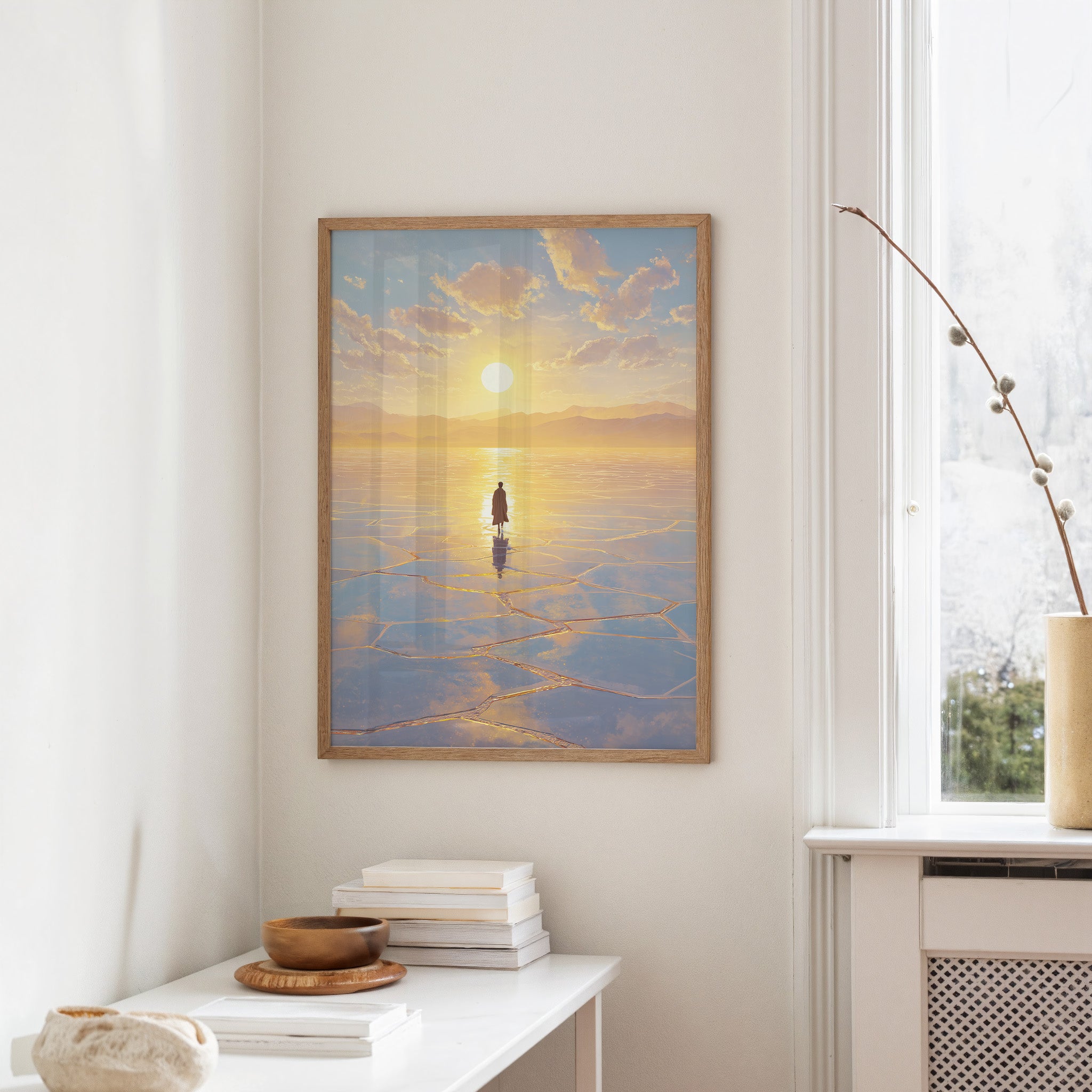 Solitary Pilgrim on Crystalline Horizon