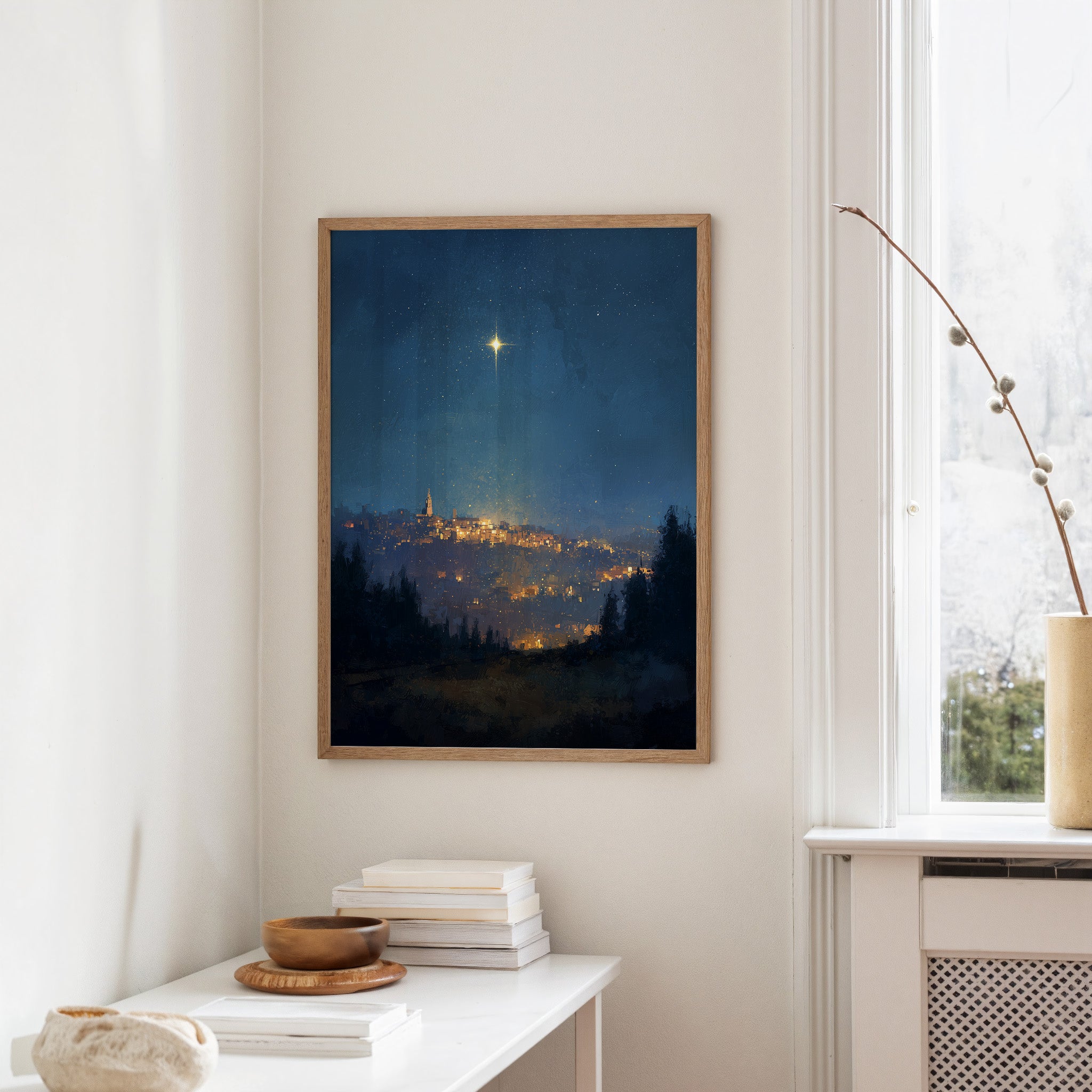 Celestial Beacon Illuminates Ancient Village