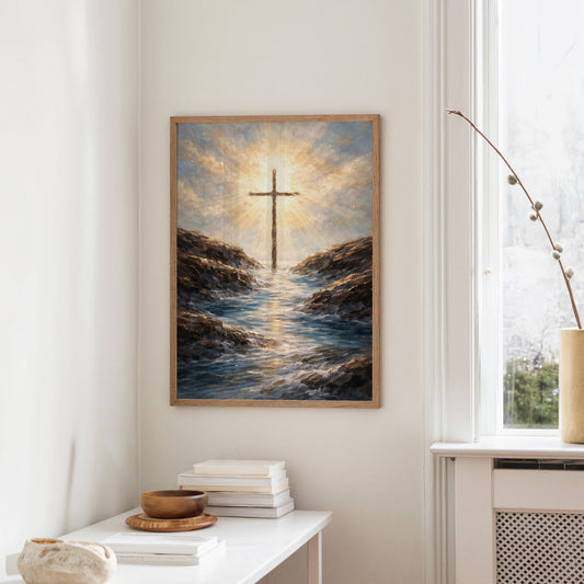 Radiant Faith Between Rocky Shores