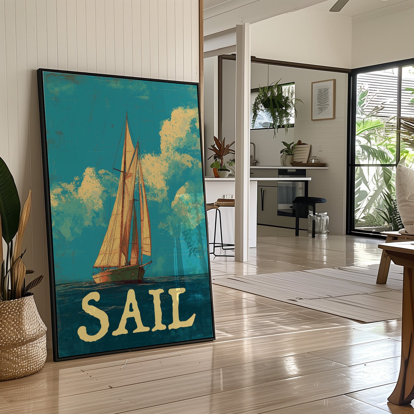 Voyage Beyond Words: Vintage Maritime Poster