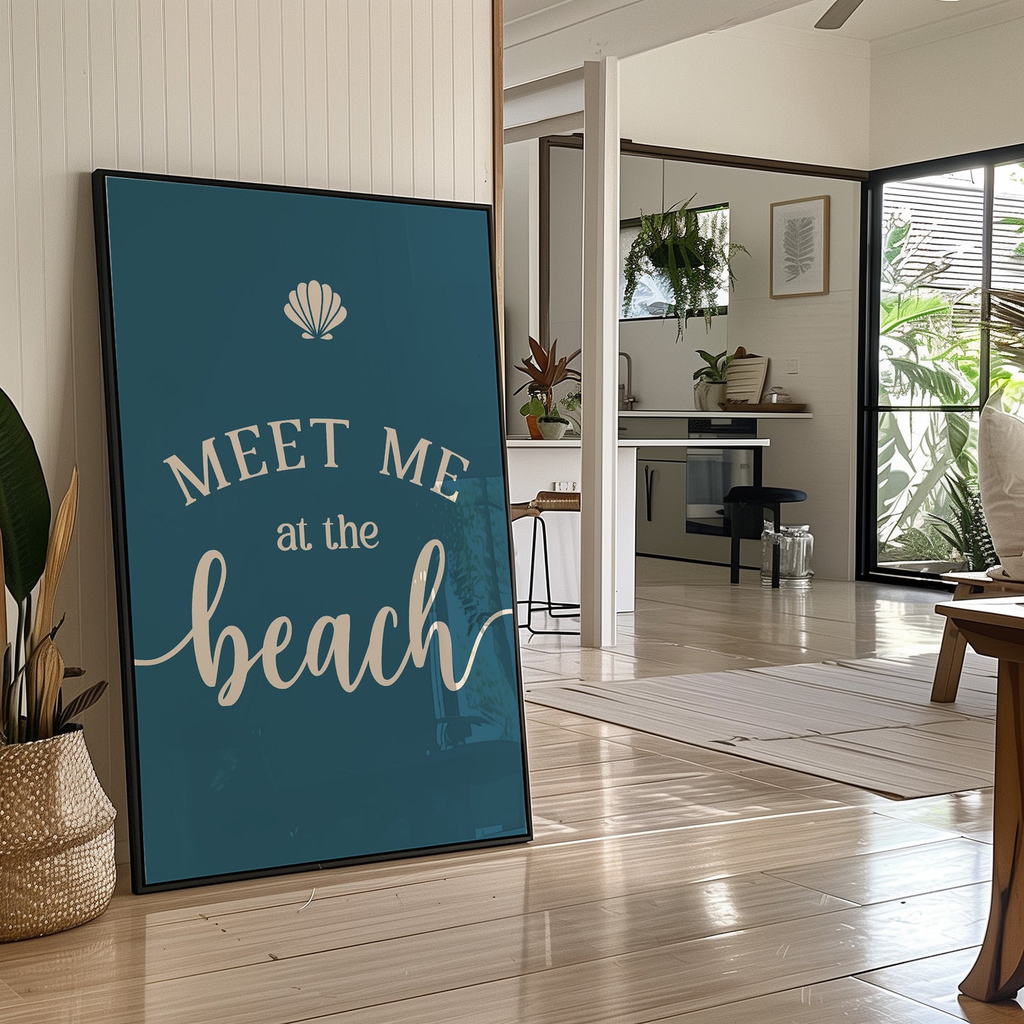 Coastal Invitation in Teal Depths