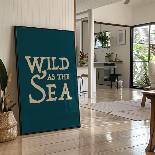 Oceanic Typography: Untamed Waters