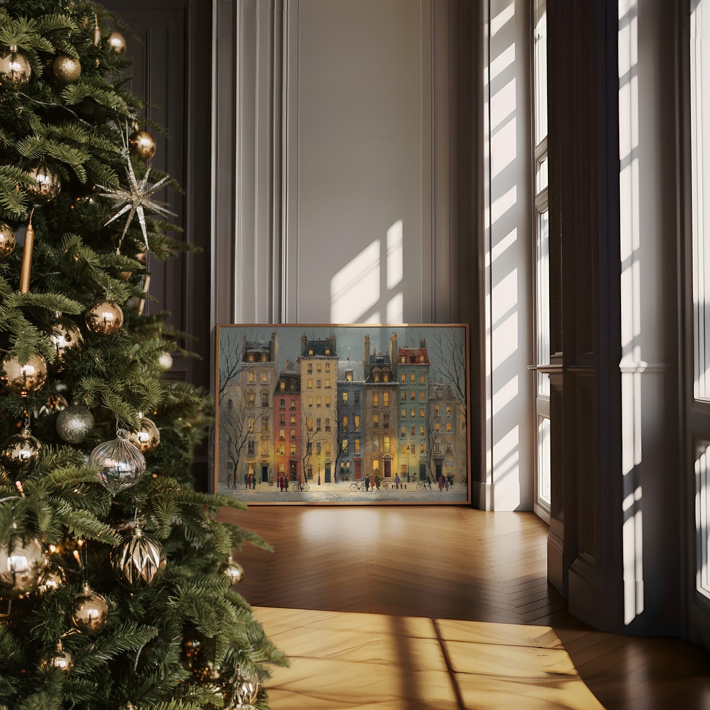 Parisian Winter Through Pastel Facades
