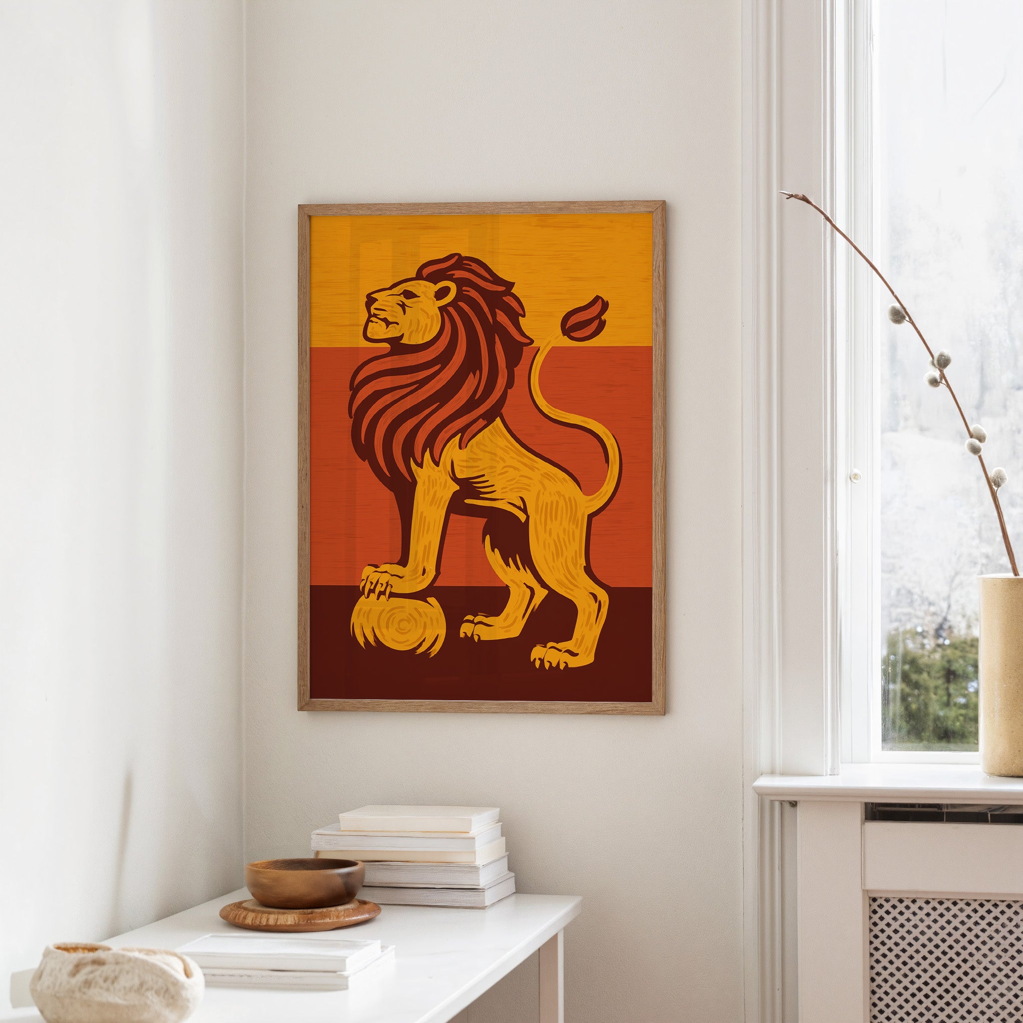 Regal Guardian in Amber Sunset