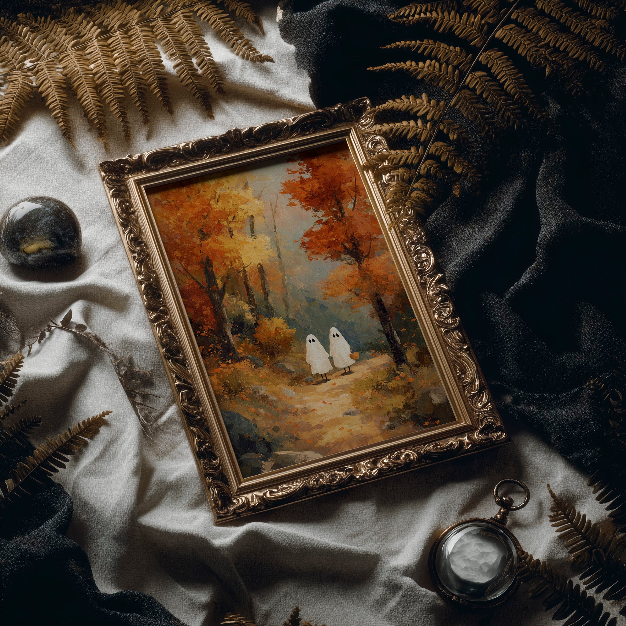 Spectral Wanderers in Autumn's Embrace