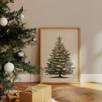Luminous Evergreen: A Winter's Portrait