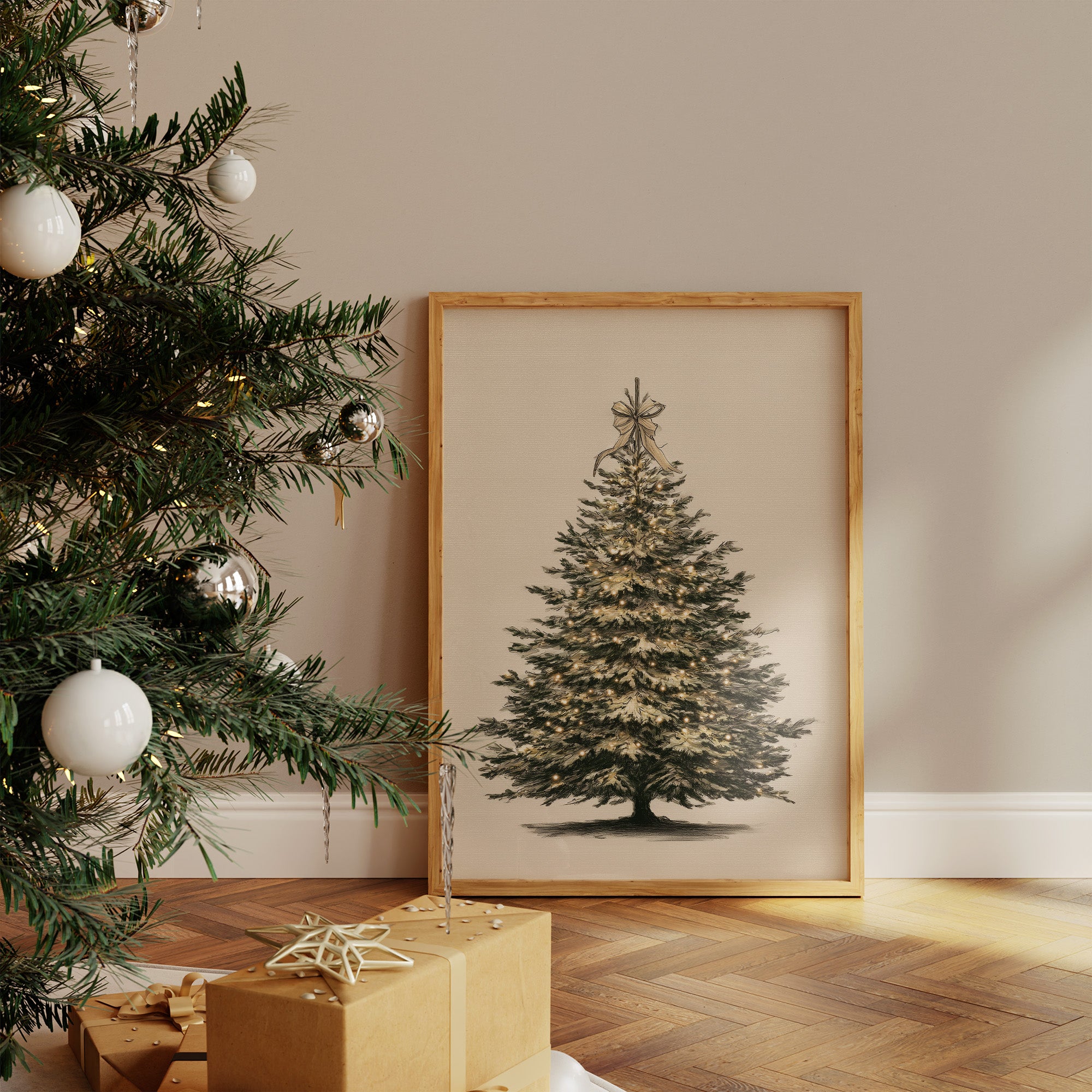 Luminous Evergreen: A Winter's Portrait