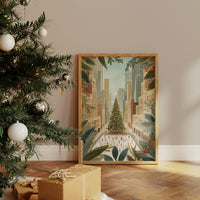 Metropolitan Yuletide: Skaters Beneath the Star