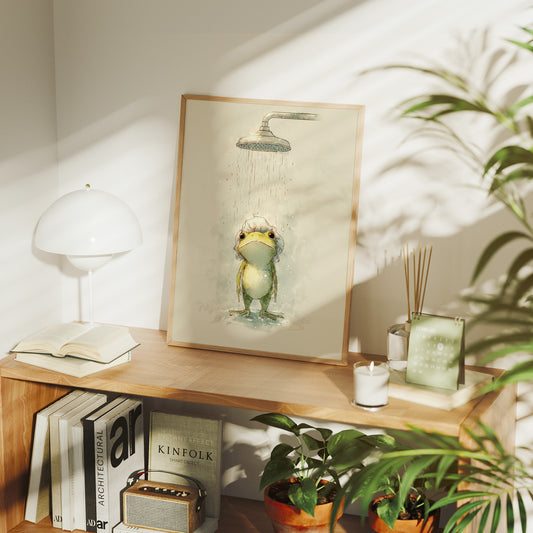 Reluctant Shower Toad's Morning Ritual